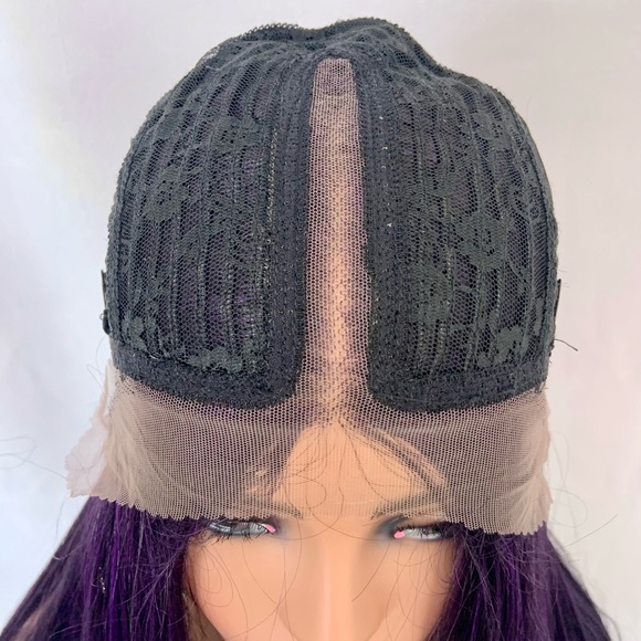 Very Pretty 28” Premium Fiber Purple Lace Front Wig for Daily Wear or Events - Picture 4 of 14